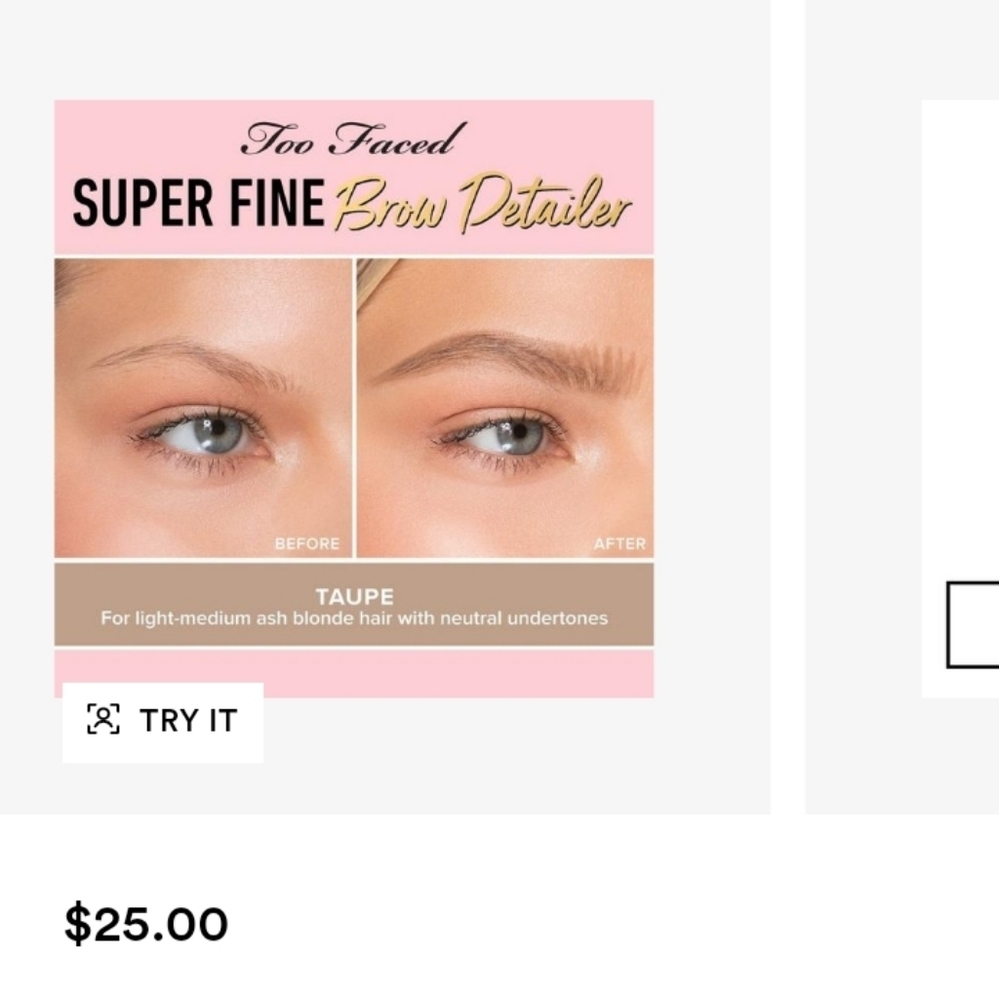 *HOST PICK* BRAND NEW IN BOX TOO FACED ULTRA SLIM BROW PENCIL IN "TAUPE"